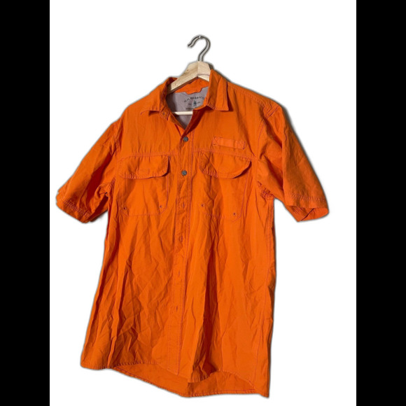 G.H. Bass & Co. Other - G.H. Bass Men's orange Short Sleeve Vented Fishing Outdoor shirt Size M.